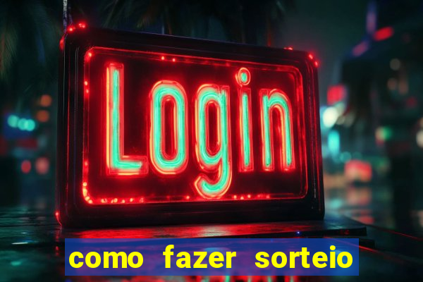 como fazer sorteio de cores online